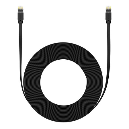 PŁASKI KABEL SIECIOWY BASEUS ETHERNET RJ45, CAT.6, 12M (CZARNY)
