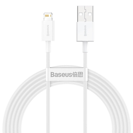KABEL USB DO LIGHTNING BASEUS SUPERIOR SERIES, 2.4A, 2M (BIAŁY)