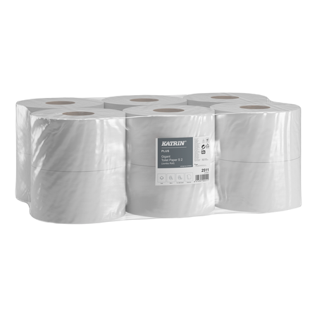 PAPIER TOALETOWY DWUWARSTWOWY KATRIN PLUS GIGANT 2511 SUPER BIAŁY 100 M 12 SZT.