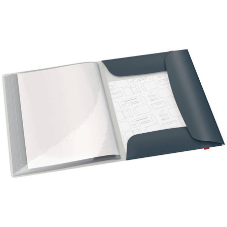 ALBUM OFERTOWY A4 LEITZ COSY 46700089 AKSAMITNY SZARY 20 KOSZULEK