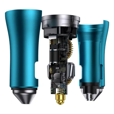 ŁADOWARKA SAMOCHODOWA BASEUS GOLDEN CONTACTOR PRO, 2X USB-C, 40W (NIEBIESKA)