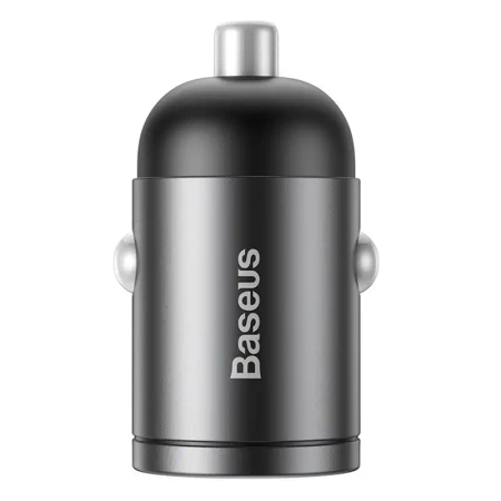 Mini ładowarka samochodowa Baseus Tiny Star USB-C, QC 4.0+, PD, 30W (szara)