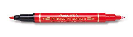 FOLIOPIS DWUSTRONNY PENTEL N75W-B CZERWONY 0.3/0.6