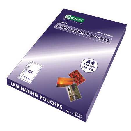 FOLIA DO LAMINOWANIA A4 D.RECT 125MIC 100 SZT