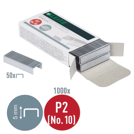 ZSZYWKI GALWANIZOWANE LEITZ P2 NO.10 55770000 15 KART. 1000SZT.