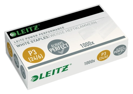 Zszywki LEITZ P3 24/6 55540000 biały 30 kart. 1000szt.