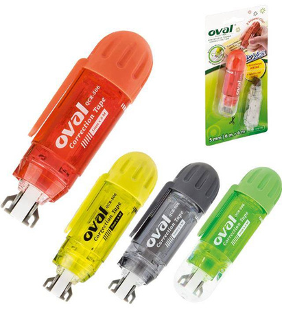 KOREKTOR W TAŚMIE 5MMX6M OVAL QCR-506 160-2180 + ZAPAS