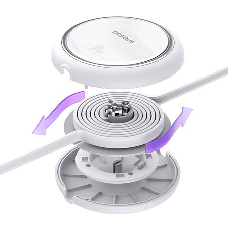 KABEL USB-C DO USB-C BASEUS FREE2DRAW, PD, 100W, 1M (BIAŁY)