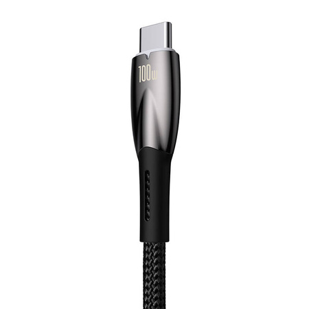KABEL USB DO USB-C BASEUS GLIMMER, 100W, 2M (CZARNY)
