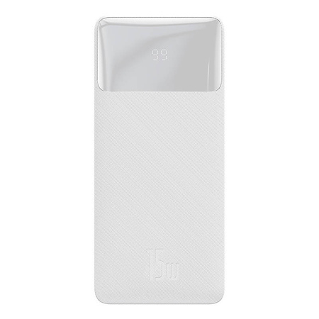 POWERBANK BASEUS BIPOW 30000MAH, 2XUSB, USB-C, 15W (BIAŁY)