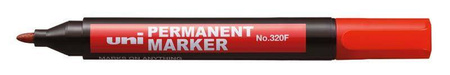 MARKER PERMANENTNY UNI 320 120396 CZERWONY OKRĄGŁA KOŃCÓWKA 1.0-3.0MM