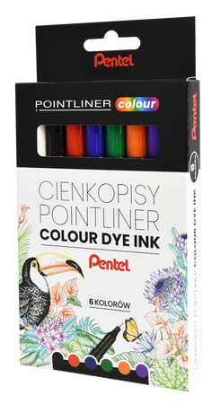 CIENKOPIS PENTEL POINTLINER S40-ST6PL 6 KOLORÓW 0.4 MM 6 SZT.