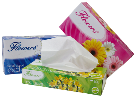 CHUSTECZKI UNIWERSALNE DWUWARSTWOWE FLOWERS EXCLUSIVE FLEX2W100 BIAŁE 100 LISTKÓW