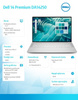DELL LAPTOP DELL 14 PREMIUM DA14250 WIN11PRO U7-255HX|32GB|1TB SSD|NVIDIA RTX 4050 |WLAN + BT|14.5 FHD|BACKLIT KB|6 CELL|100W