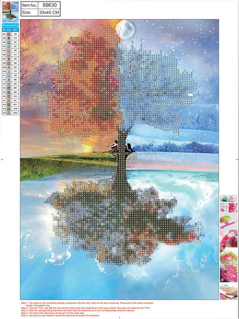 MOZAIKA DIAMENTOWA 5D PEJZAŻ 30X40CM CENTRUM 89630