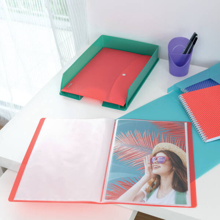 ALBUM OFERTOWY A4 ESSELTE COLOUR'BREEZE 628441 KORALOWY PLASTIK 40 KOSZULEK