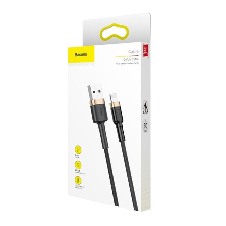 KABEL USB LIGHTNING  BASEUS CAFULE 2A 3M (ZŁOTO-CZARNY)
