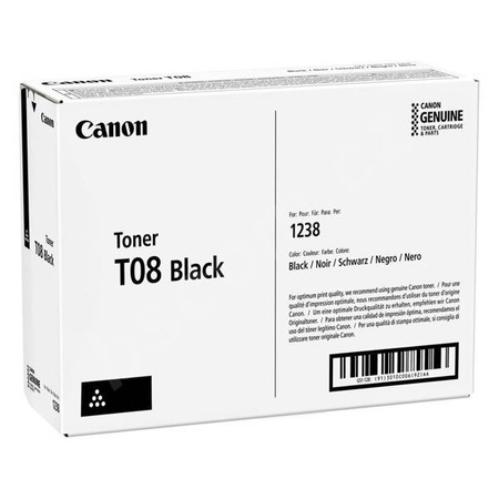 CANON ORYGINALNY TONER T08, BLACK, 11000S, 3010C006, CANON I-SENSYS X 1238P SERIES, O