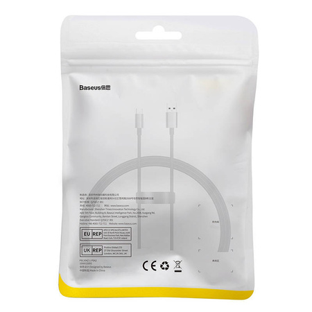 KABEL USB DO USB-C BASEUS SUPERIOR 100W 1M (CZARNY)