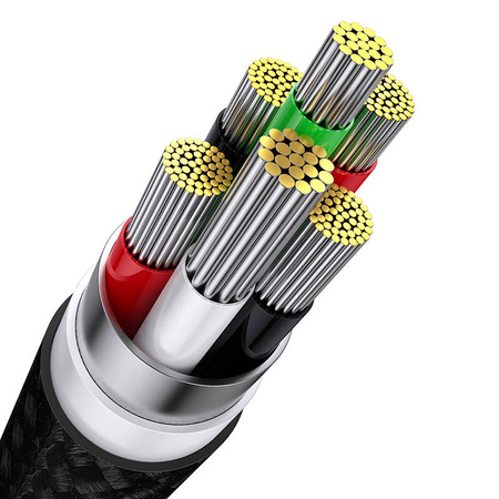 Kabel BASEUS Flash Series USB-C/micro/Lightning 1.2m 100W (czarny)