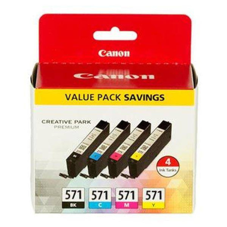 TUSZ ORYGINALNY CANON CLI571CMYK 0386C005 CZARNY 28 ML