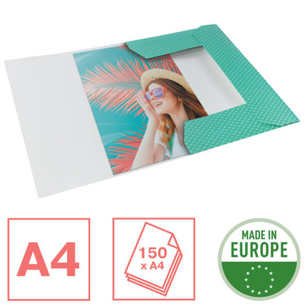 TECZKA Z GUMKĄ A4 ESSELTE COLOUR'BREEZE 628493 ZIELONY KARTON