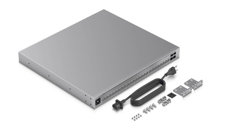 UBIQUITI PRZEŁĄCZNIK UNIFI SWITCH PRO HD 24 POE ZARZĄDZALNY L2/L3                         2.5G ETHERNET (100/1000/2500) OBSŁUGA POE 1U SZARY