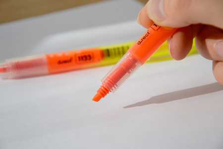 ZAKREŚLACZ D.RECT DUO 1133 ŻÓŁTY/POMARAŃCZOWY