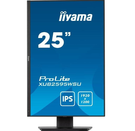 IIYAMA MONITOR 25 CALI XUB2595WSU-B5 IPS.PIVOT.16:10.USB.DP.HDMI.VGA.2X2W. 300(CD/M2).HAS(150MM)