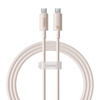 KABEL SZYBKO ŁADUJĄCY BASEUS USB-C DO USB-C HABITAT SERIES 100W, 1M (RÓŻOWY)