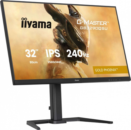 IIYAMA MONITOR 32 CALE GB3290QSU-B1 1MS,IPS,240HZ,2XHDMI,DP,400CD,1000:1,   USB HUBX4, 2X2W, HAS,