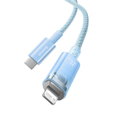 KABEL SZYBKO ŁADUJĄCY BASEUS USB-C DO LIGHTNING EXPLORER SERIES 2M, 20W (NIEBIESKI)