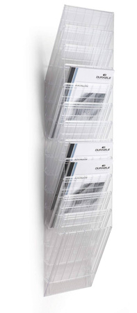 ZESTAW POJEMNIKÓW NA DOKUMENTY PIONOWY A4 DURABLE FLEXIBOXX 1709763400 PRZEZROCZYSTY 12SZT