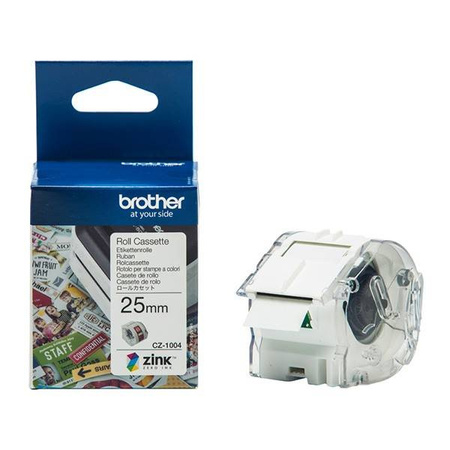 BROTHER TAŚMA PAPIEROWA 25MM X 5M, BIAŁA, CZ1004, DO DRUKARKI VC-500W