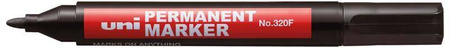 MARKER PERMANENTNY UNI 320 120395 CZARNY OKRĄGŁA KOŃCÓWKA 1.0-3.0MM