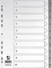 PRZEKŁADKI 1-10 A4 Q-CONNECT SZARE PP 10KART