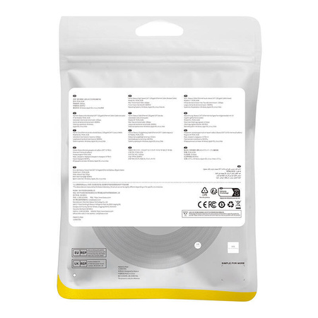 KABEL SIECIOWY W OPLOCIE KAT. 7 BASEUS ETHERNET RJ45, 10GBPS, 3M (CZARNY)