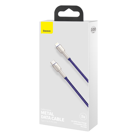KABEL USB-C DO LIGHTNING BASEUS CAFULE, PD, 20W, 1M (FIOLETOWY)