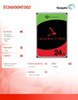 SEAGATE DYSK IRONWOLF PRO 24TB 3,5'' SATA ST24000NT002