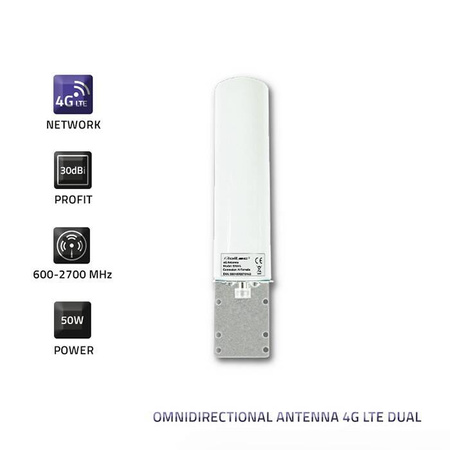 QOLTEC ANTENA 4G LTE DOOKÓLNA | 30DBI | WEWNĘTRZNO-ZEWNĘTRZNA