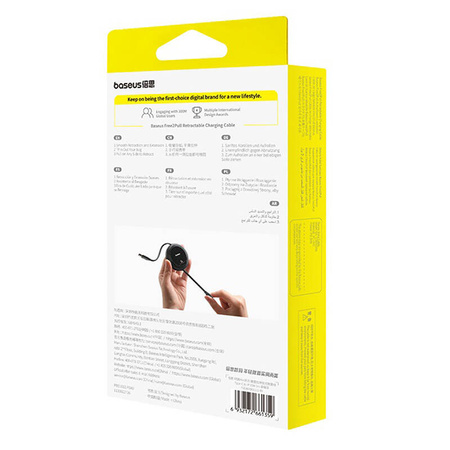 Kabel BASEUS Free2Pull USB-C-Lightning 1m 20W (czarny)