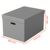 PUDŁO ARCHIWIZACYJNE 355X305X510MM ESSELTE 628287 SZARY 3SZT
