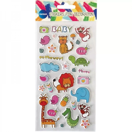 NAKLEJKI GĄBKOWE 23X30MM I 20X35MM CENTRUM 89738 PVC+PET