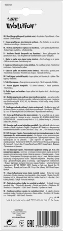 OŁÓWEK OSTRZONY BEZDRZEWNY BIC EVOLUTION STRIPES 646 HB 918485 HB BLISTER 4SZT