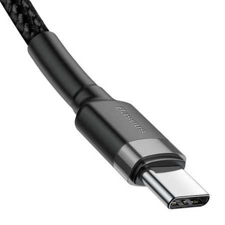 KABEL USB-C DO USB-C PD BASEUS CAFULE PD 2.0 QC 3.0 60W 1M (CZARNO-SZARY)