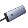 Hub Baseus UltraJoy Series Lite 4-Port (USB do USB 3.0*3+RJ45*1+USB-C 5V) (szary)