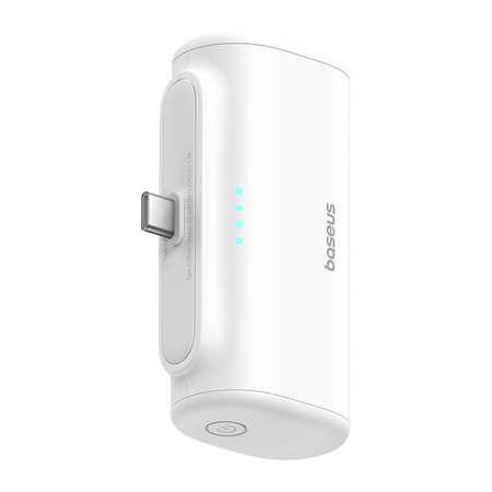 POWERBANK BASEUS COMPACT 5000MAH, 20W, USB-C (BIAŁY)