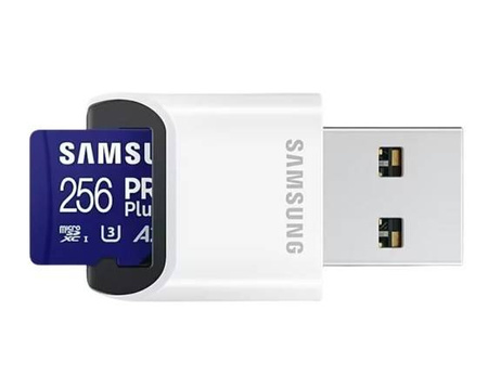 SAMSUNG KARTA PAMIĘCI MICROSD PRO+ MB-MD256SB/WW 256GB + CZYTNIK