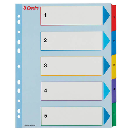 PRZEKŁADKI 1-5 A4 MAXI ESSELTE 100207 MIX