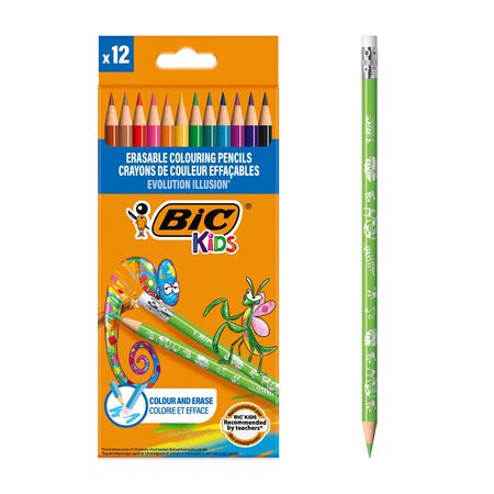 KREDKI OŁÓWKOWE BIC KIDS EVOLUTION ILLUSION 987868 MIX*12